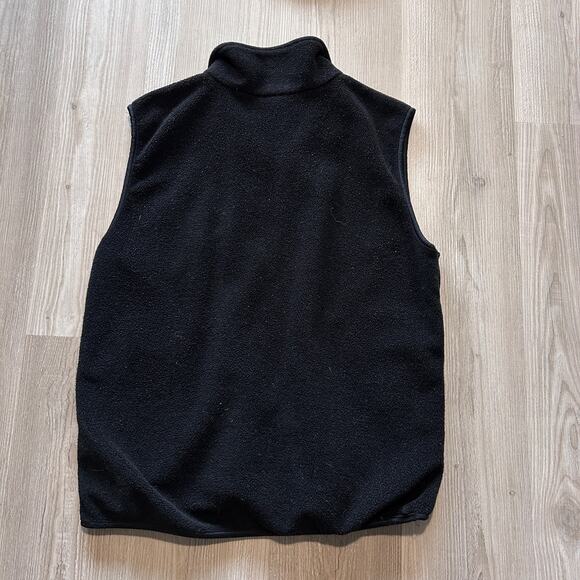 Men’s Vintage 90’s Helly Hansen Black Blue Fleece Zip Up Vest Jacket Sz Large - Picture 2 of 4